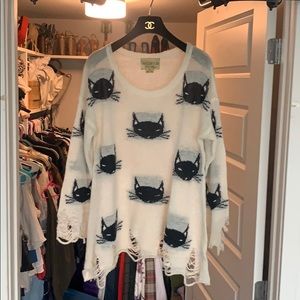 Adorbs Wildfox Black Cat Sweater